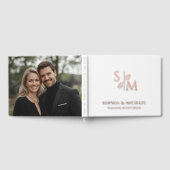 Elegant White Wedding Guest Books Foil Guestbook ゲストブック (全面)