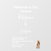 Elegant White Weddings Celebrating Love Romance ウィンドウサイン (シート)