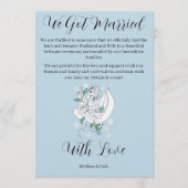 Elegant White Winter Fantasy Dragon Roses Wedding  招待状 (正面)