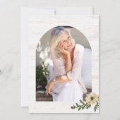 Elegant Wild Floral Retirement Party Arch Photo 招待状 (裏面)