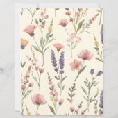 Elegant Wild flower Patterned Scrapbook Paper (裏面)