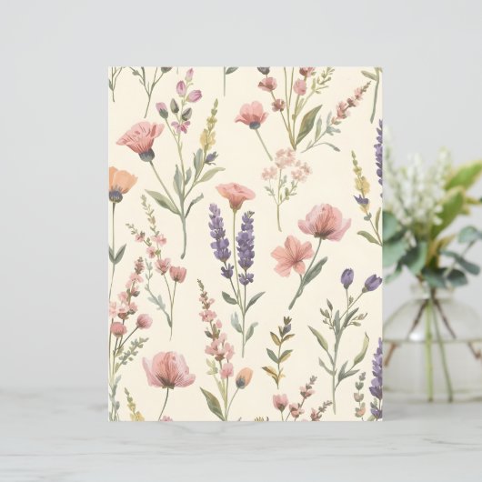 Elegant Wild flower Patterned Scrapbook Paper (スタンド正面)