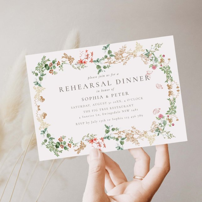 Elegant Wildflow Floral Rehearsal Dinner (クリエイターアップロード済み)