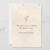 Elegant Wildflower 80th Birthday Party 招待状 (裏面)
