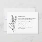 Elegant Wildflower Boho Wedding RSVP Card (正面)
