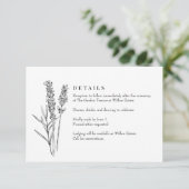 Elegant Wildflower Boho Wedding RSVP Card (スタンド正面)