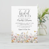 Elegant Wildflower Bridal Shower 招待状 (スタンド正面)