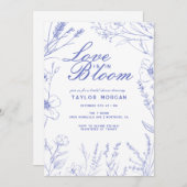 Elegant Wildflower Floral Bridal Shower 招待状 (正面/裏面)