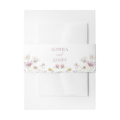 Elegant Wildflower Floral Flowers Wedding 招待状ベリーバンド (正面例)