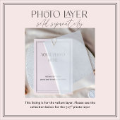 Elegant Wildflower Floral Photo Wedding ベラム紙招待状