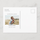 Elegant Wildflower Floral Save the Date Wedding 案内ポストカード (裏面)