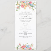 Elegant Wildflower Floral Wedding Program プログラム (正面)