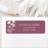 Elegant Wildflower Floral Wedding Return Address ラベル (インサイチュ)