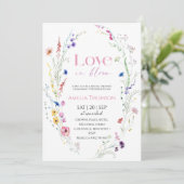  Elegant Wildflower garden Bridal Shower  招待状 (スタンド正面)