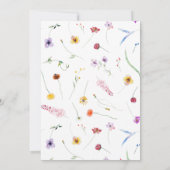 Elegant Wildflower garden Bridal Shower  招待状 (裏面)