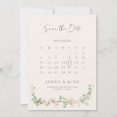 Elegant Wildflower Garden Floral 招待状 (正面)