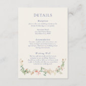 Elegant Wildflower Garden Floral Enclosure Card エンクロージャーカード (正面)