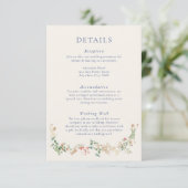 Elegant Wildflower Garden Floral Enclosure Card エンクロージャーカード (スタンド正面)