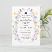 Elegant Wildflower Garden Graduation Party 招待状 (スタンド正面)