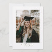 Elegant Wildflower Garden Graduation Party 招待状 (裏面)