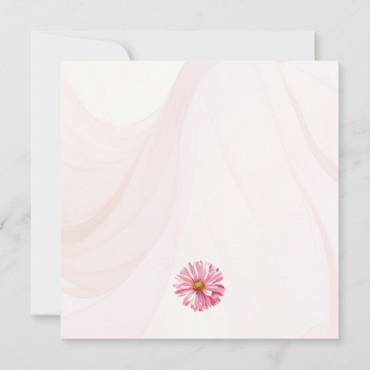 Elegant Wildflower Garden Wedding Invitation 招待状 (裏面)