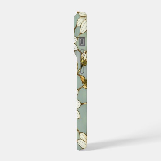 Elegant Wildflower iPhone Cover with Stained Glass iPhoneケース (左側面)