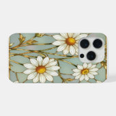 Elegant Wildflower iPhone Cover with Stained Glass iPhoneケース (裏面横)