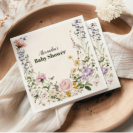 Elegant Wildflower Meadow Baby Shower スタンダードカクテルナプキン