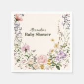 Elegant Wildflower Meadow Baby Shower スタンダードカクテルナプキン (正面)