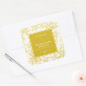 Elegant Wildflower Meadow Floral Candle Label スクエアシール (封筒)