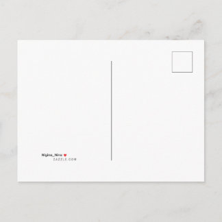 Elegant Wildflower Meadow Line Art インビテーションポストカード