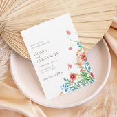 Elegant Wildflower Meadow Wedding Invitation 招待状
