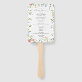 Elegant Wildflower Meadow Wedding Program ハンドファン (裏面)