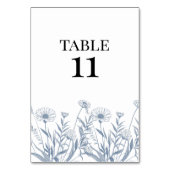 Elegant Wildflower Periwinkle Wedding テーブルナンバー (正面)