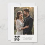 Elegant Wildflower QR Code Photo Wedding 招待状 (裏面)