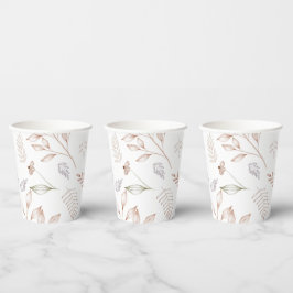 Elegant Wildflower Rustic Floral Garden Paper Cup 紙コップ