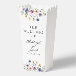 Elegant Wildflower Spring Wedding Custom Popcorn フェイバーボックス