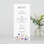 Elegant Wildflower Spring Wedding Dinner メニュー (スタンド正面)