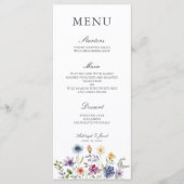 Elegant Wildflower Spring Wedding Dinner メニュー (正面)