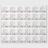 Elegant Wildflower Spring Wedding Personalized ラッピングペーパー (フラット)