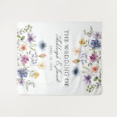 Elegant Wildflower Spring Wedding Photo Booth タペストリー (正面(横))