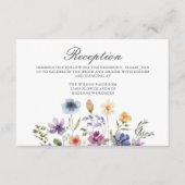 Elegant Wildflower Spring Wedding Reception エンクロージャーカード (正面)
