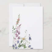 Elegant Wildflower Watercolor Floral 35th Birthday 招待状 (裏面)