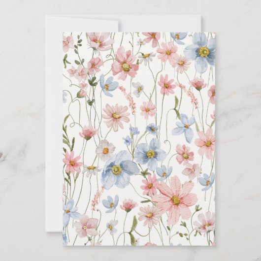 Elegant Wildflower Wedding 招待状 (裏面)