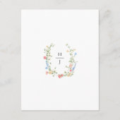 Elegant Wildflower Wedding Details エンクロージャーカード (裏面)