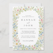 Elegant Wildflower Wedding Invitation 招待状 (正面)