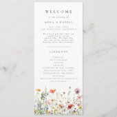 Elegant Wildflower Wedding Program プログラム (正面)