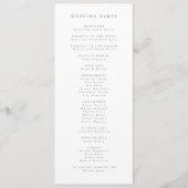 Elegant Wildflower Wedding Program プログラム (裏面)