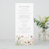 Elegant Wildflower Wedding Program プログラム (スタンド正面)