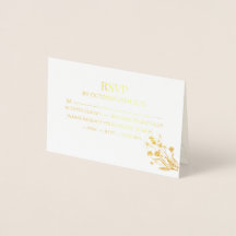 Elegant Wildflower Wedding RSVP Card